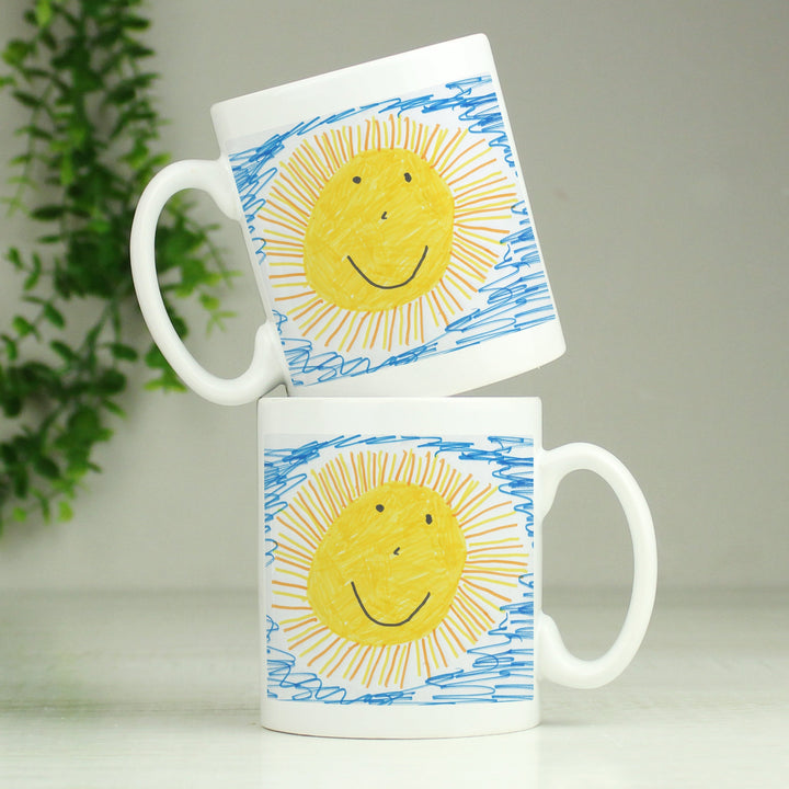 Personalised Childrens Drawing Photo Upload Mug - Perfect for Father's Day