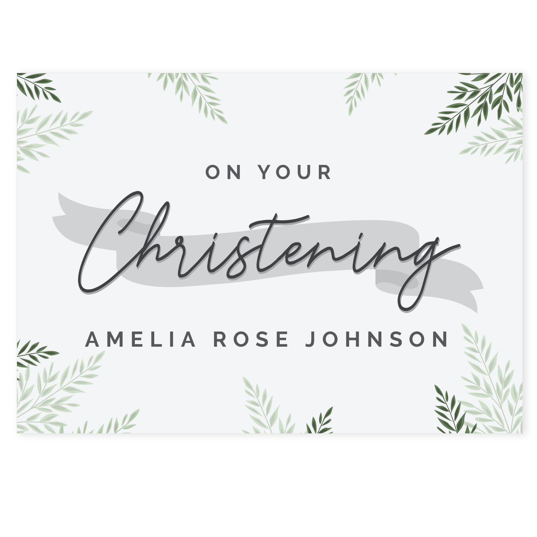 Personalised Christening Card
