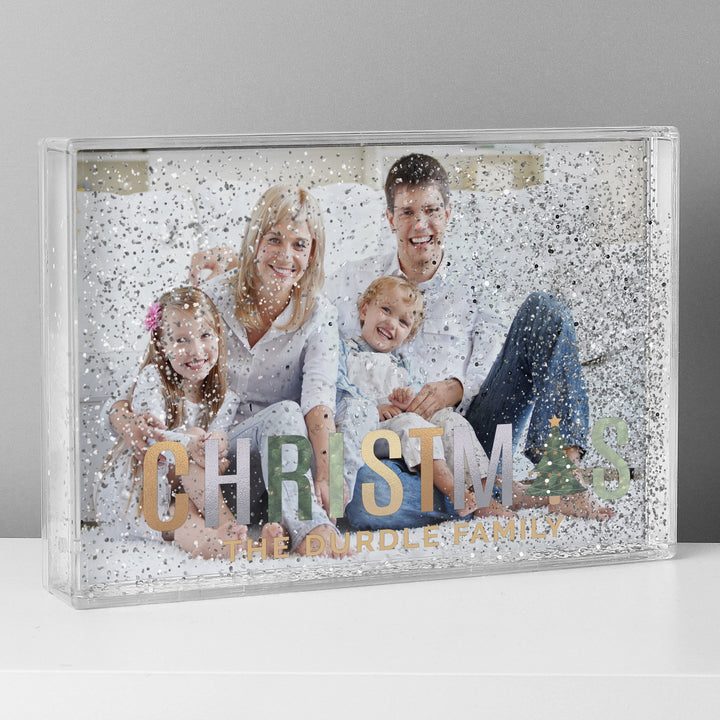 Personalised Christmas 6x4 Glitter Shaker Photo Frame