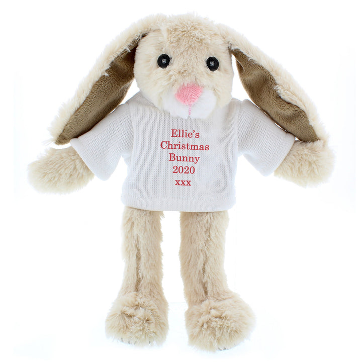 Personalised Christmas Bunny Rabbit - Red