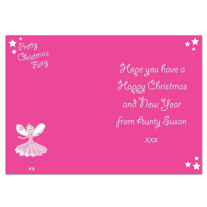 Personalised Christmas Fairy Card