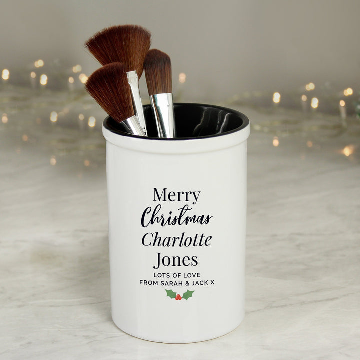 Personalised Christmas Free Text Ceramic Storage Pot