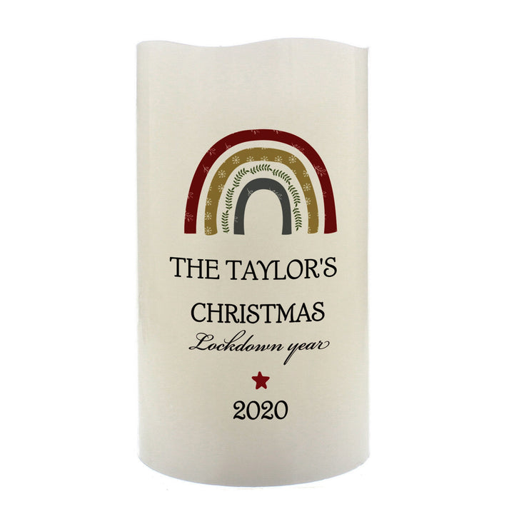 Personalised Christmas Free Text LED Candle