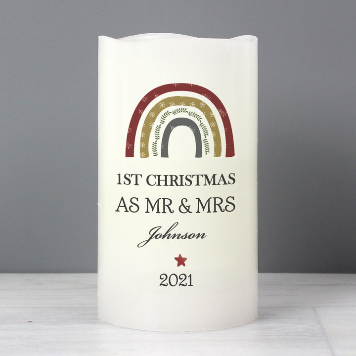 Personalised Christmas Free Text LED Candle