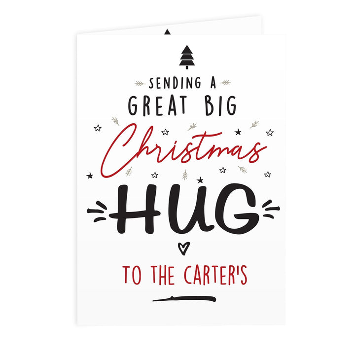 Personalised Christmas Hug Card
