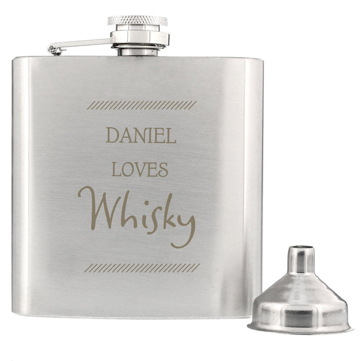 Personalised Classic Stainless Steel Hip Flask