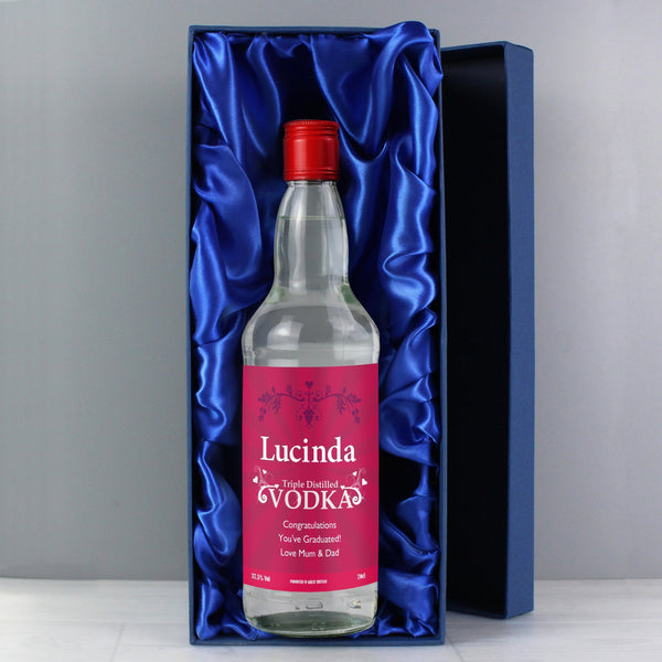 Personalised Classy Vodka With Gift Box