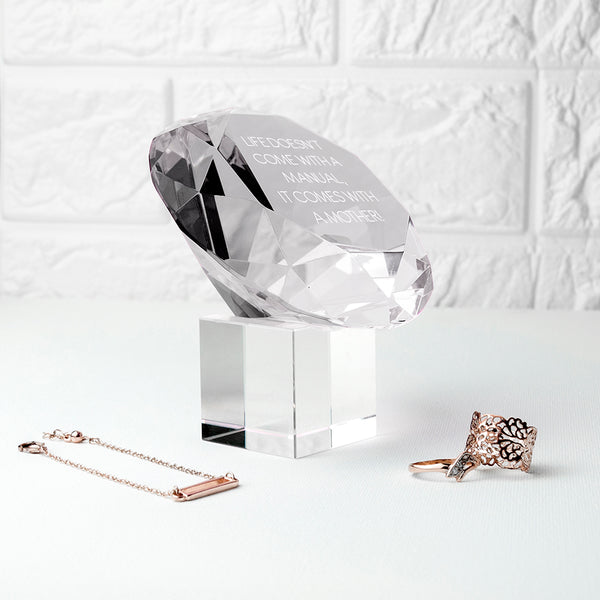 Personalised Clear Diamond Paper Weight