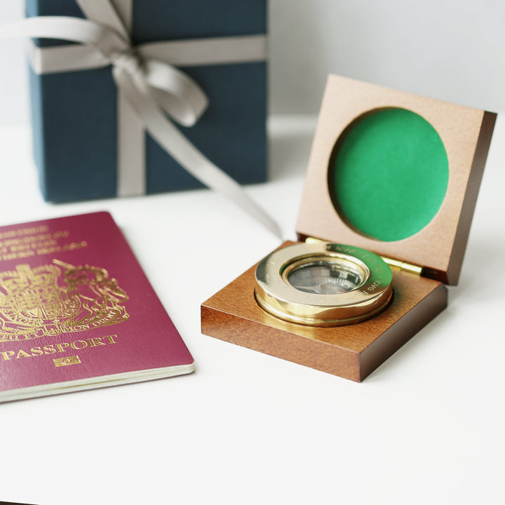 Personalised Compass With Timber Box