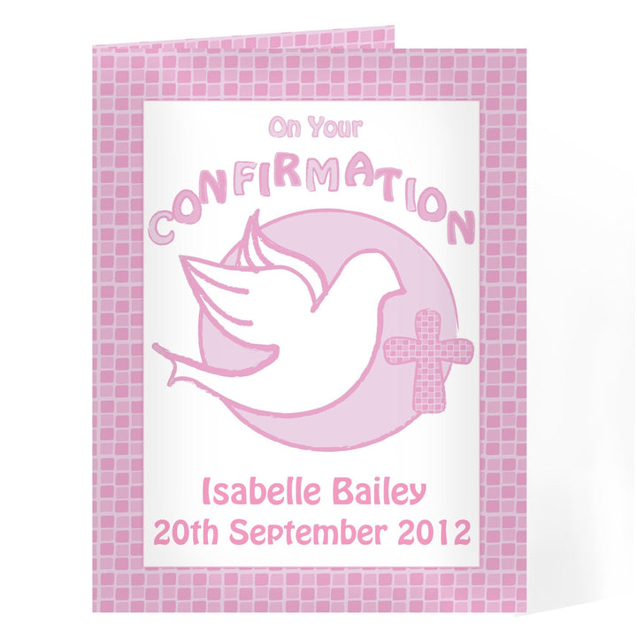 Personalised Confirmation Card-Pink