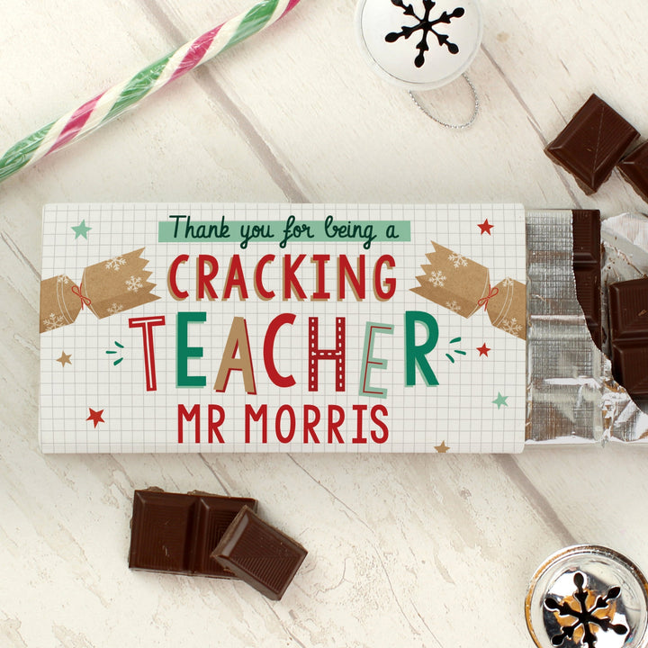 Personalised Cracking Teacher Milk Chocolate Bar