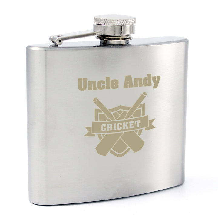 Personalised Cricket Hip Flask