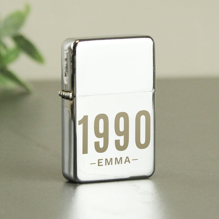 Personalised Date & Name Lighter - Father's Day gift