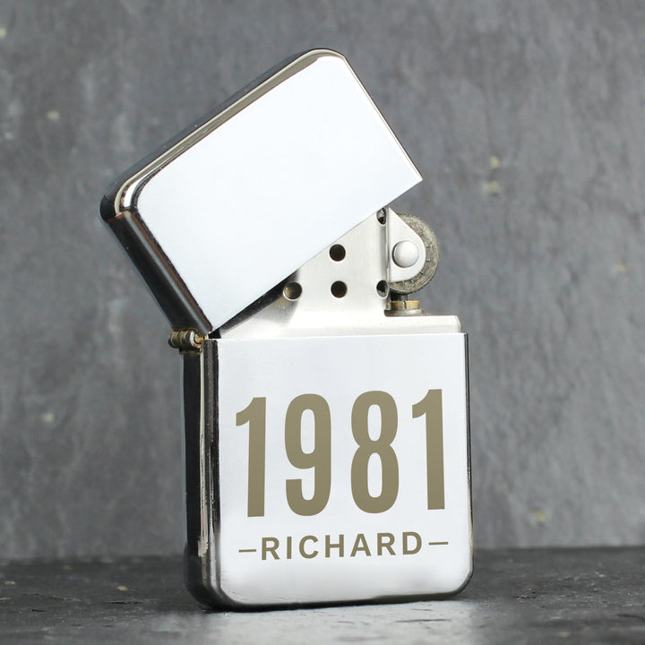 Personalised Date & Name Lighter - Father's Day gift