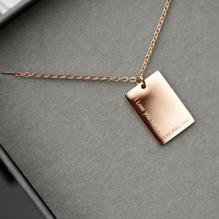 Personalised Dazzle Necklace - Modern Font Engraved