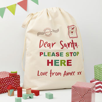 Personalised Dear Santa Christmas Sack
