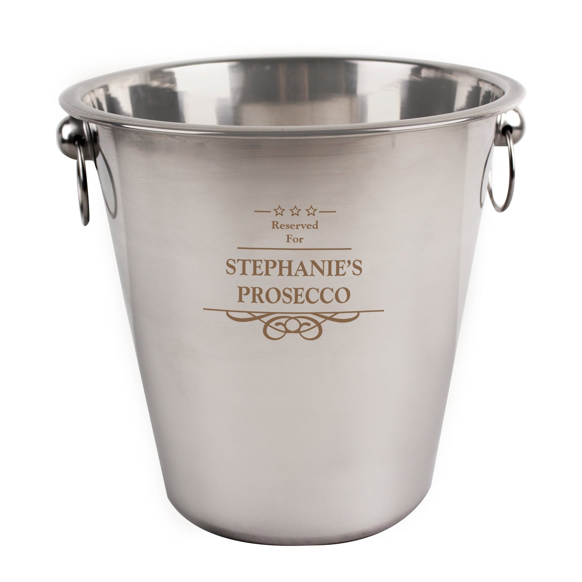 Personalised Decorative Stainless Steel Ice Bucket