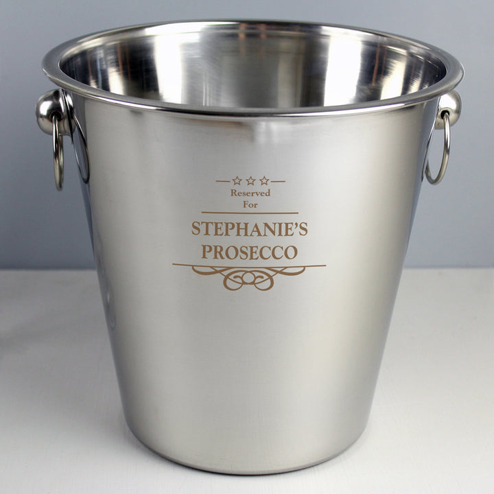 Personalised Decorative Stainless Steel Ice Bucket