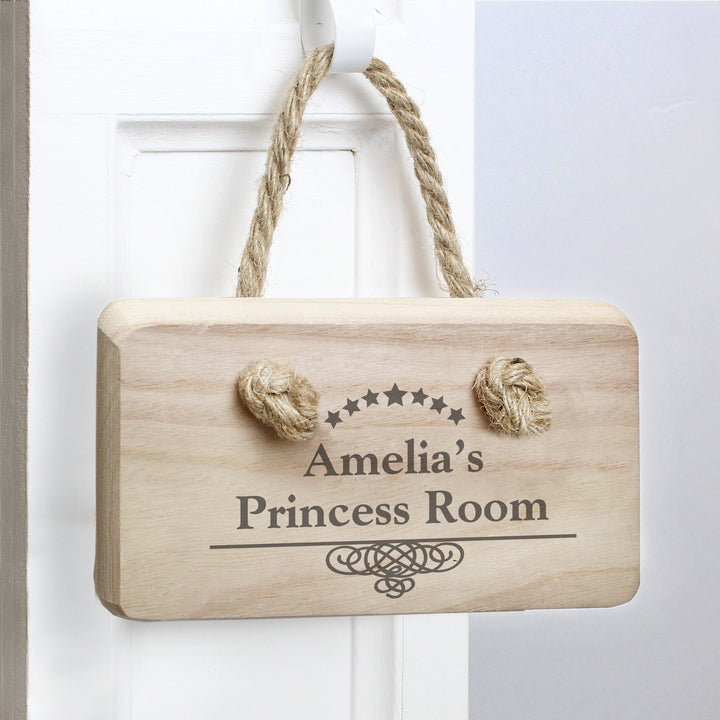 Personalised Decorative Swirl Wooden Sign