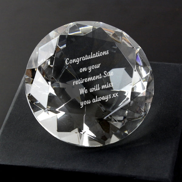 Personalised Diamond Paperweight - Personalised Paperweights