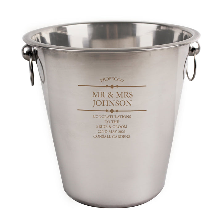 Personalised Diamond Stainless Steel Ice Bucket