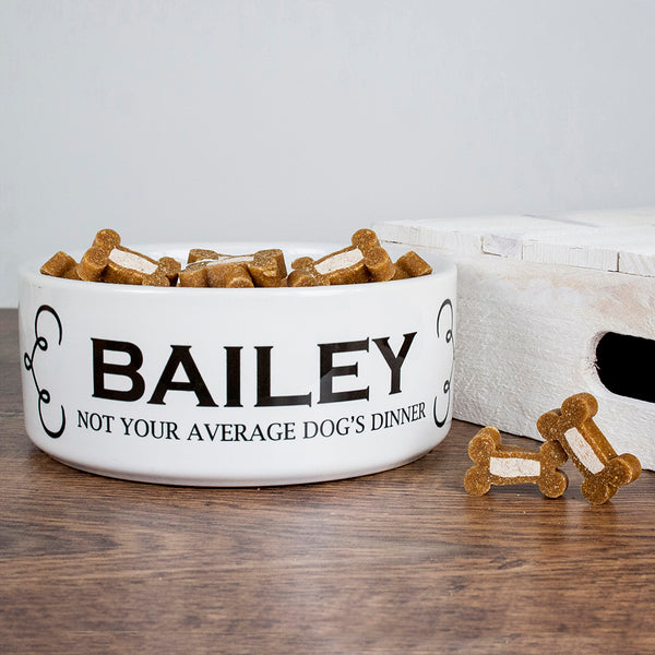 Personalised Dogs Dinner Dog Food Bowl