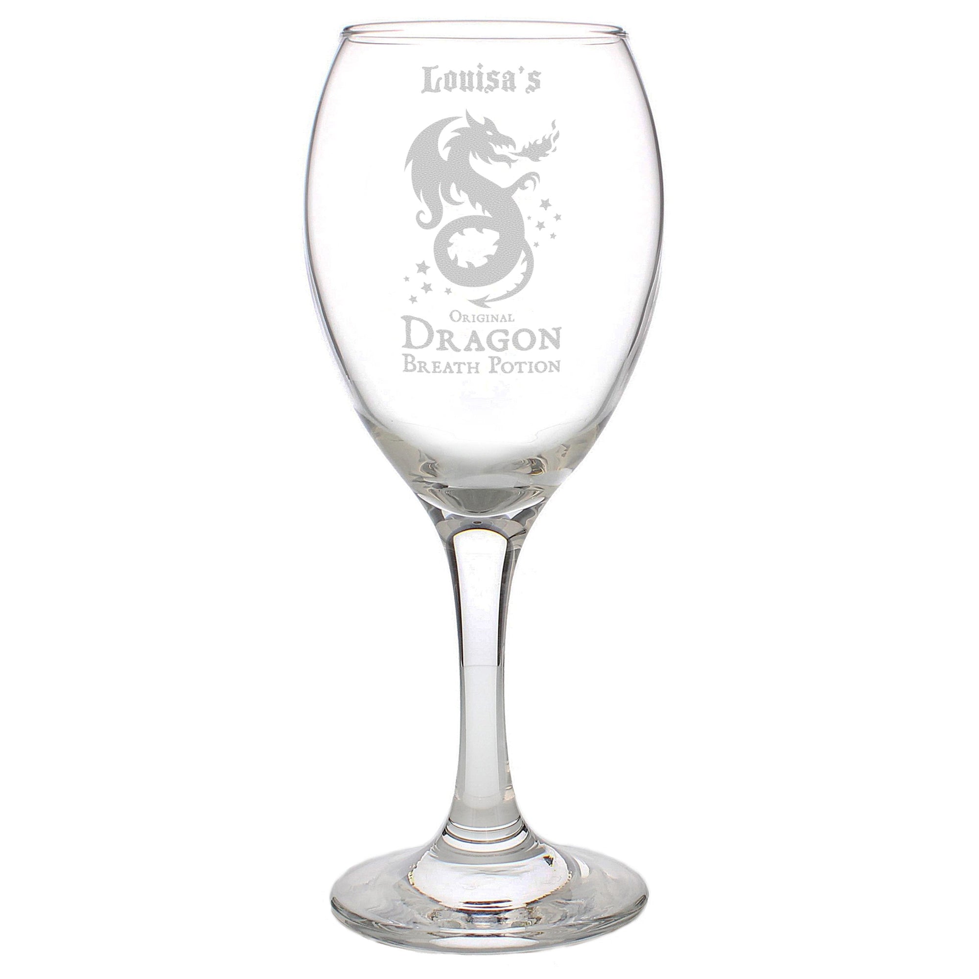 Personalised Dragon Breath Potion Wine Glass