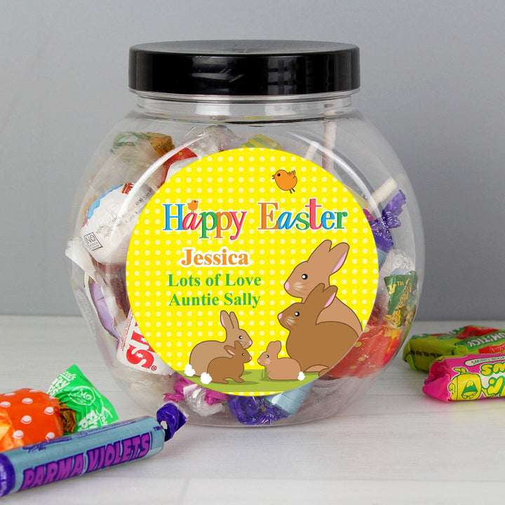 Personalised Easter Bunny Sweet Jar