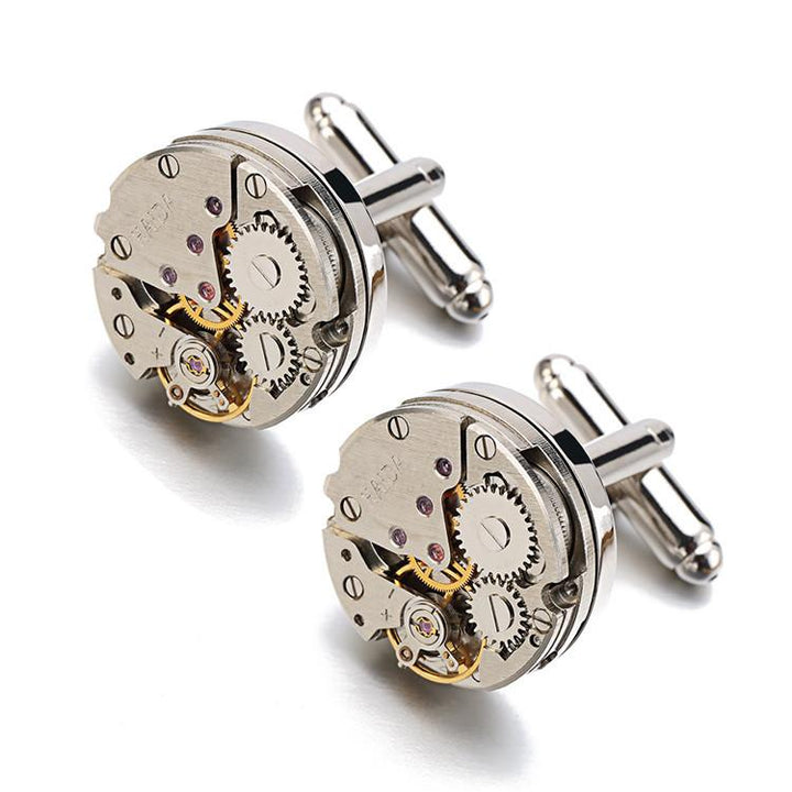 Personalised Engraved Gear Movement Cufflinks