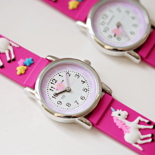 Personalised Engraved Kids 3D Unicorn Watch - Pink