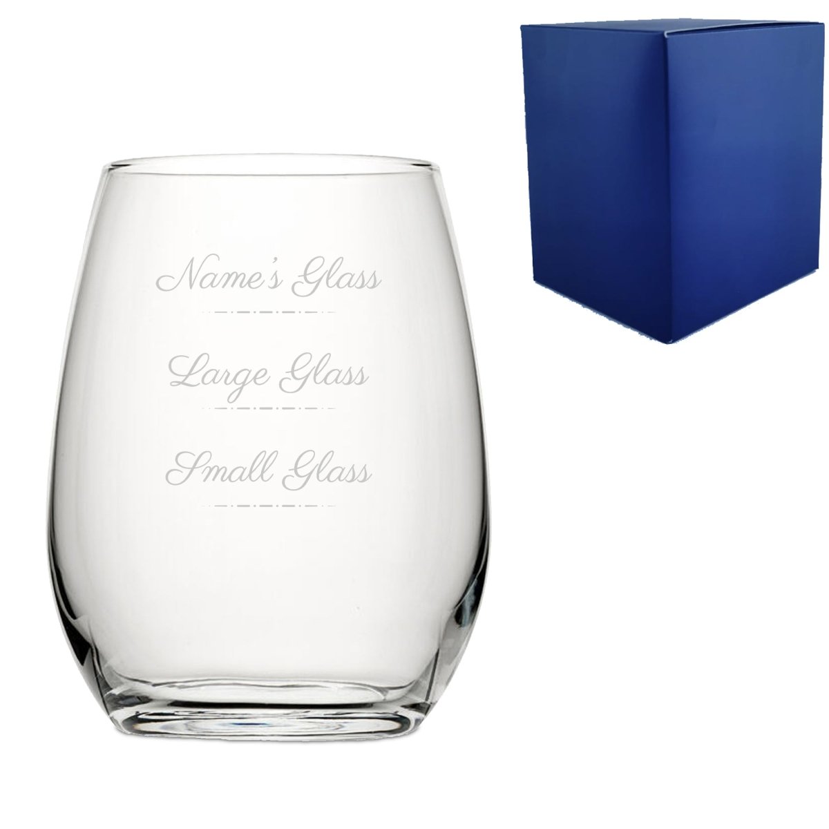 Personalised Engraved Stemless Amber Wine Glass with Name's Glass ...