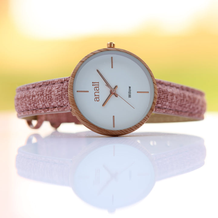 Personalised Engraved Womens Pink Anaii Watch