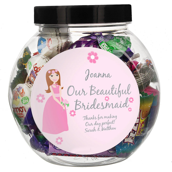 Personalised Fabulous Bridesmaid Sweet Jar