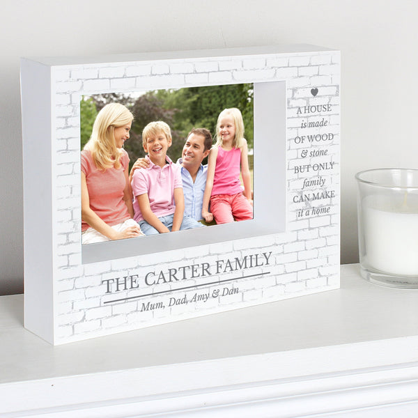 Personalised Family 7x5 Landscape Box Photo Frame