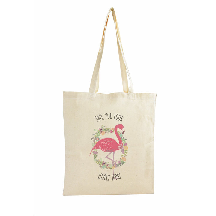 Personalised Flamingo Cotton Bag