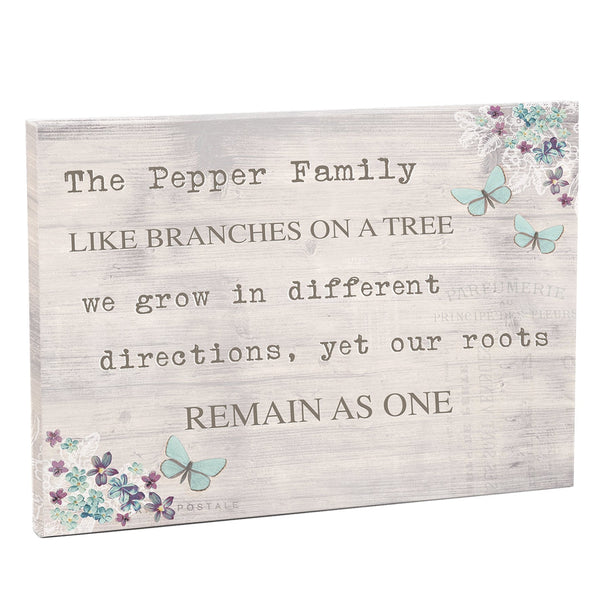 Personalised Forget Me Not Canvas