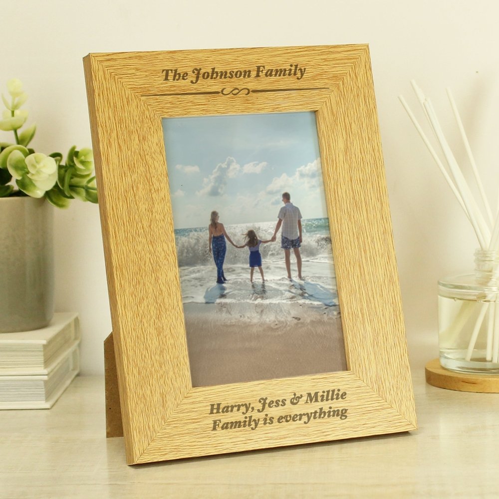 Buy Personalised Formal 4x6 Inch Oak Finish Photo Frame from £8.99 ...