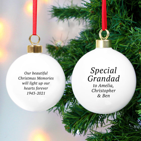 Personalised Free Text Christmas Bauble