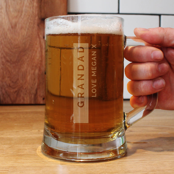 Personalised Free Text Pint Stern Tankard - Father's Day gift