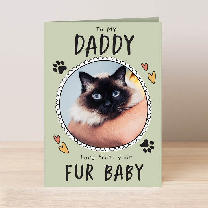 Personalised From the Cat Photo Upload Card - Father's Day gift