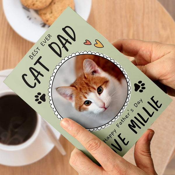 Personalised From the Cat Photo Upload Card - Father's Day gift