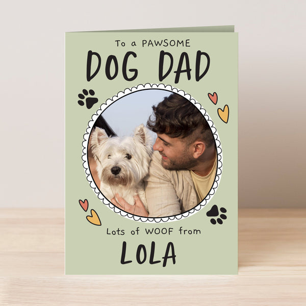 Personalised From the Dog Photo Upload Card - Father's Day gift