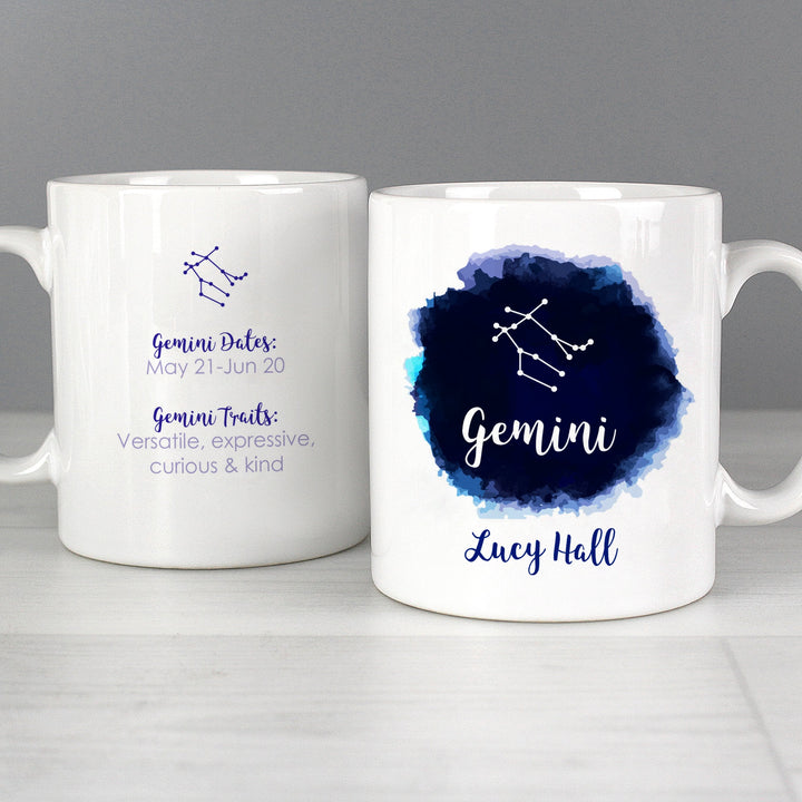 Personalised Gemini Zodiac Star Sign Mug (May 21st - June 20th)
