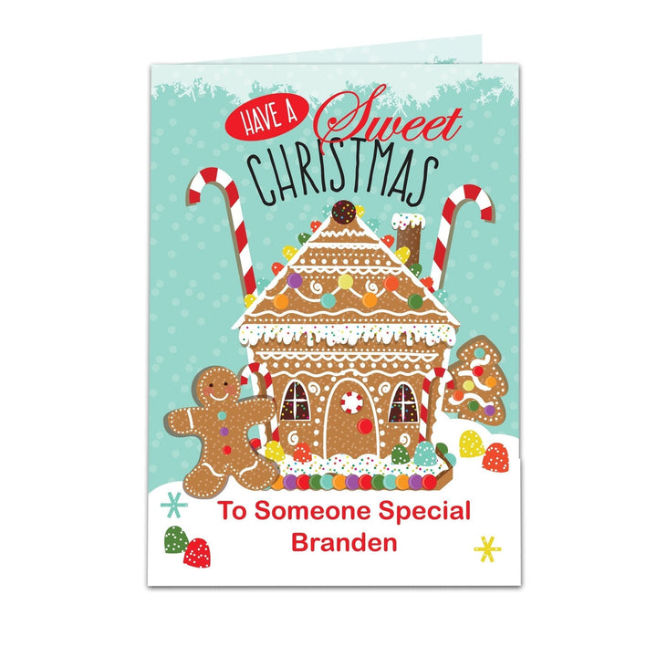 Personalised Gingerbread House Card