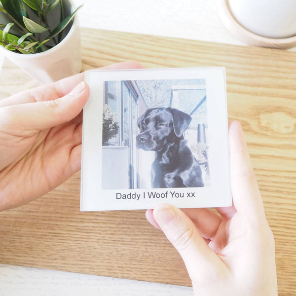 Personalised Glass Pet Photo Coaster