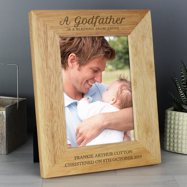 Personalised Godfather 5x7 Wooden Photo Frame