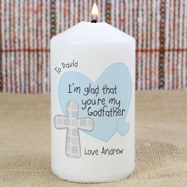 Personalised Godfather Pillar Candle