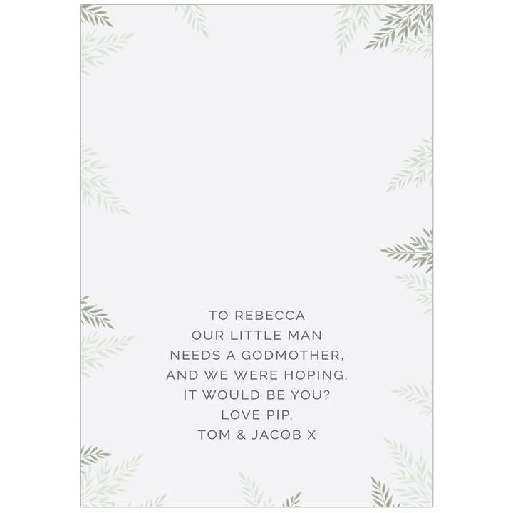 Personalised Godparent Card