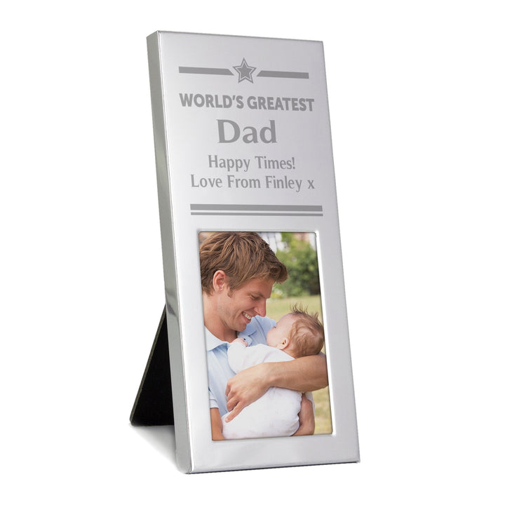Personalised Gold Award Small Silver 2x3 Photo Frame