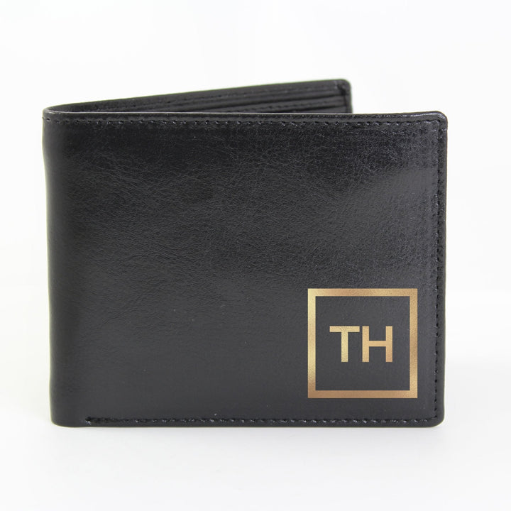 Personalised Gold Initials Leather Wallet